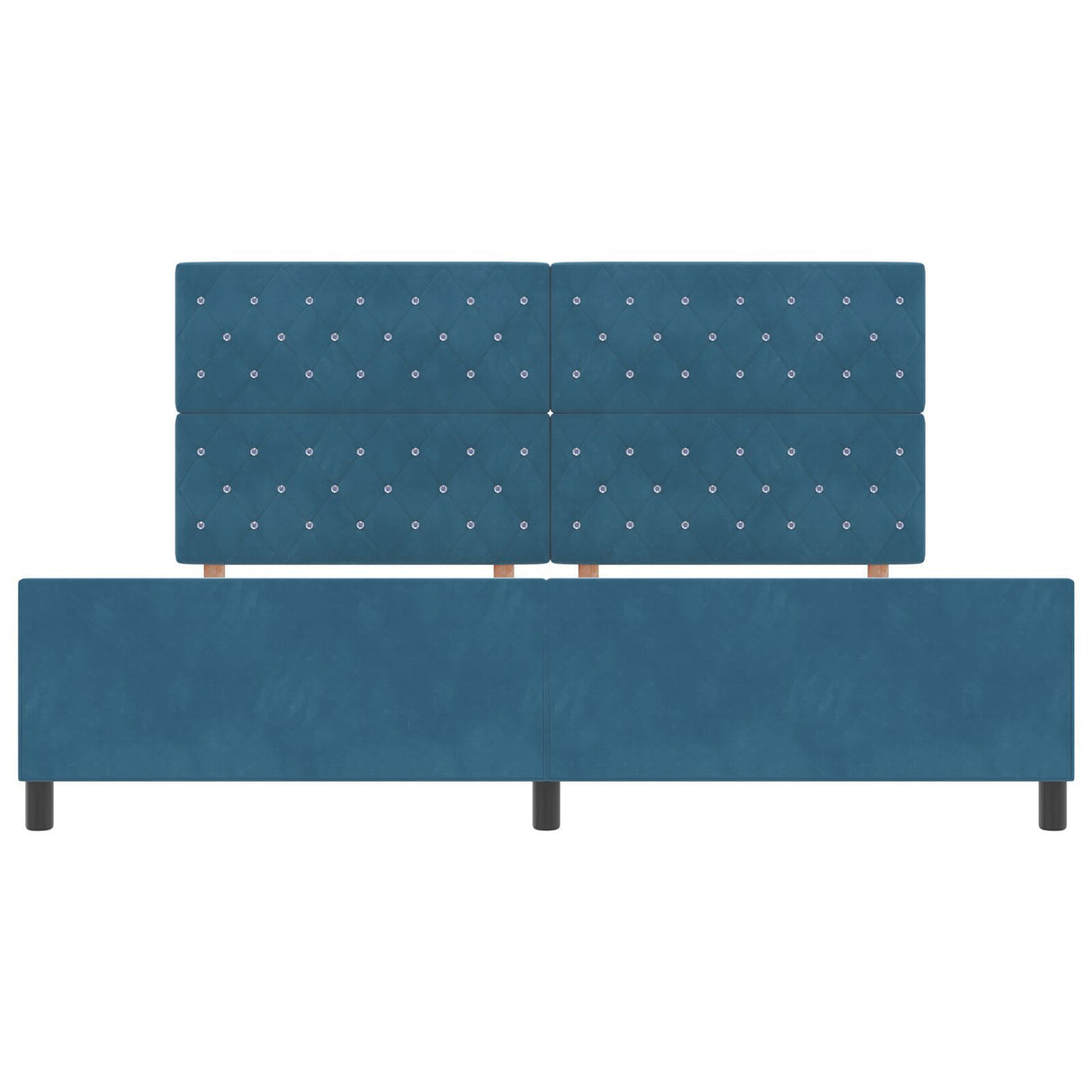 Bed Frame Dark Blue 200X200 Cm Velvet