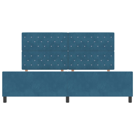 Bed Frame Dark Blue 200X200 Cm Velvet