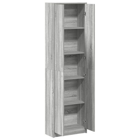 Wardrobe Grey Sonoma 55X25X189 Cm Engineered Wood