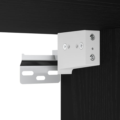 Bedside Cabinet Wall-Mounted Black Oak 35X35X20 Cm