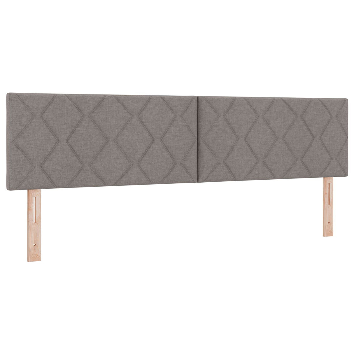 Box Spring Bed With Mattress Taupe 180X200 Cm Fabric,  Headboard Diamond Blocks Design Taupe 180 Cm Fabric