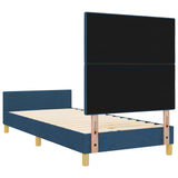 Bed Frame Blue 90X200 Cm Fabric