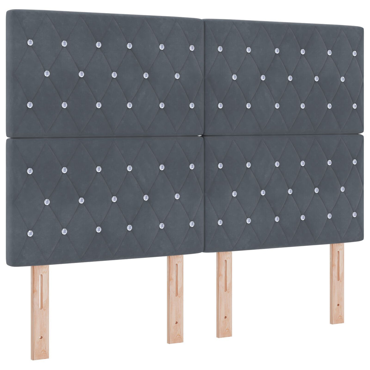 Bed Frame Dark Grey 160X200 Cm Velvet