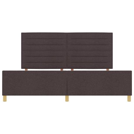 Bed Frame Dark Brown 200X200 Cm Fabric