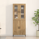 Sideboard With Wall Cabinet Artisan Oak Engineered Wood