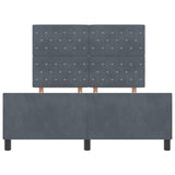 Bed Frame Dark Grey 160X200 Cm Velvet