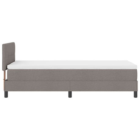Box Spring Bed With Mattress Taupe 80X200 Cm Fabric