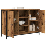 Sideboard Old Wood 100X35X70 Cm Engineered Wood And Steel