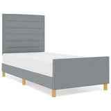 Bed Frame Light Grey 80X200 Cm Fabric