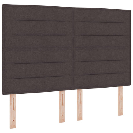 Bed Frame In Dark Brown, 160X200 Cm, Fabric