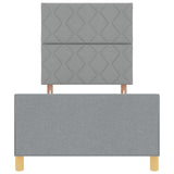 Bed Frame Light Grey 100X200 Cm Fabric