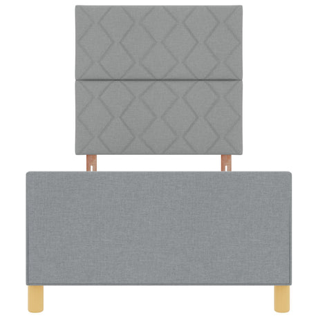 Bed Frame Light Grey 100X200 Cm Fabric