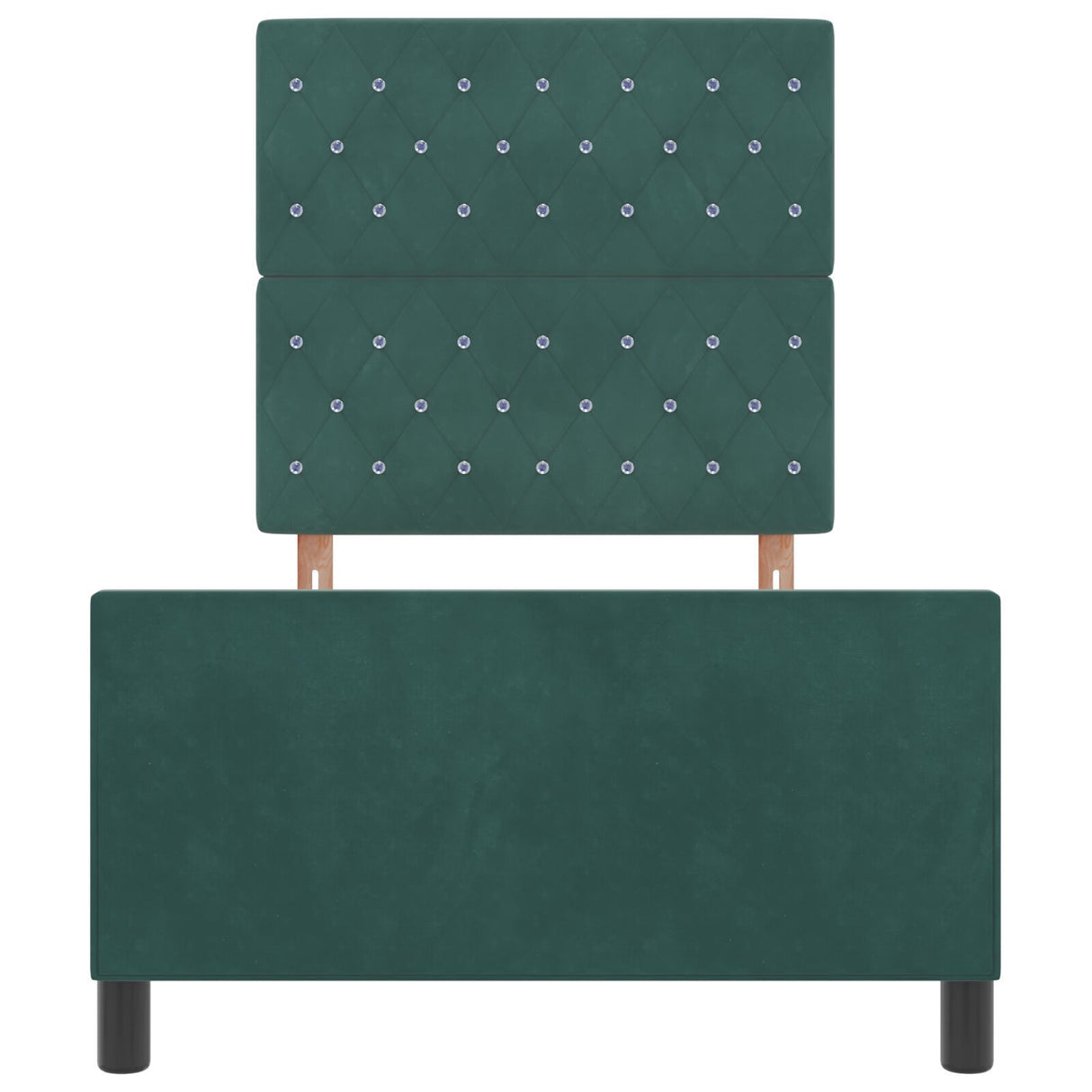 Bed Frame Dark Green 100X200 Cm Velvet