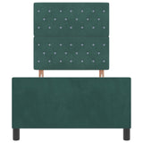 Bed Frame Dark Green 100X200 Cm Velvet