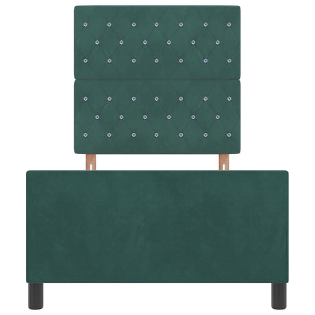Bed Frame Dark Green 100X200 Cm Velvet