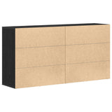 Sideboards 2 Pcs Black Oak 79X38X80 Cm Engineered Wood