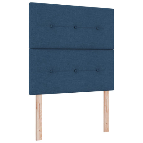 Bed Frame In Blue, 80X200 Cm, Fabric