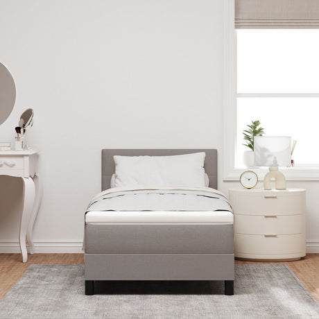 Box Spring Bed With Mattress Taupe 80X200 Cm Fabric
