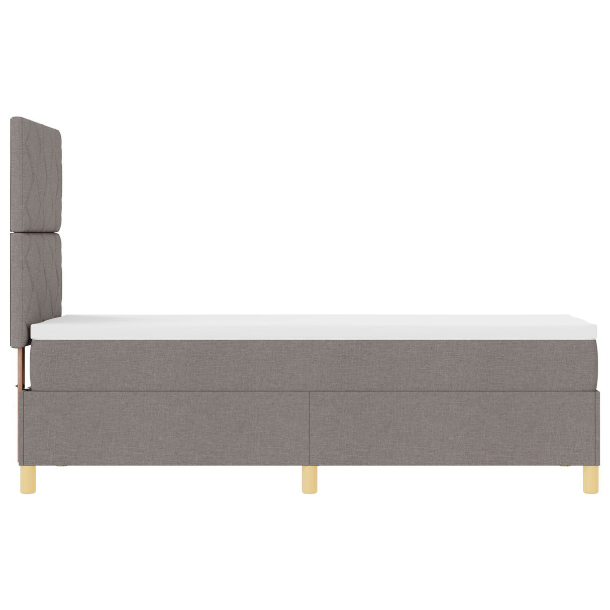 Box Spring Bed With Mattress Taupe 80X200 Cm Fabric