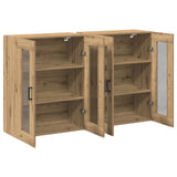 Wall Mounted Cabinets 2 Pcs Artisan Oak 69,5X34X90 Cm Engineered Wood
