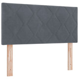 Box Spring Bed With Mattress Dark Grey 90X200 Cm Velvet