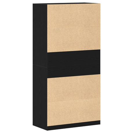 Black Oak Wardrobe 100X50X200 Cm - Made Of Engineered Wood