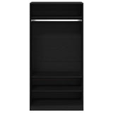 Black Oak Wardrobe 100X50X200 Cm - Made Of Engineered Wood