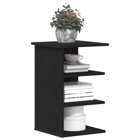 Side Cabinet Black Oak 35X35X55 Cm Engineered Wood