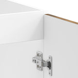 Sink Base Cabinet &quot;Porto&quot; With Sink Smoked Oak 80X46X84,5 Cm Engineered Wood