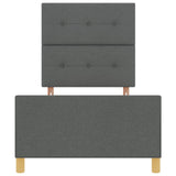 Bed Frame Dark Grey 100X200 Cm Fabric