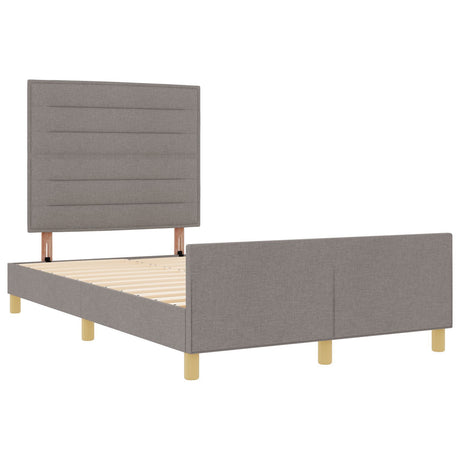 Taupe Fabric Bed Frame 140X190 Cm