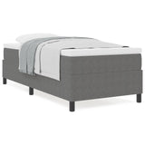 Box Spring Bed With Mattress Light Grey 80X200 Cm Corduroy Fabric