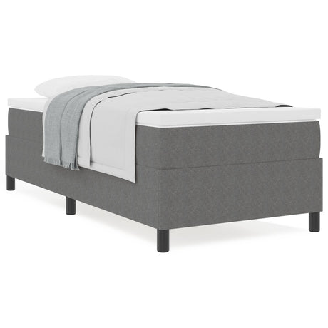 Box Spring Bed With Mattress Light Grey 80X200 Cm Corduroy Fabric