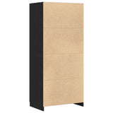 Black Oak Wardrobe 80X52X180 Cm Made Of Engineered Wood