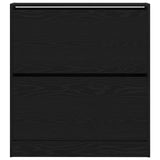 Shoe Cabinet With Flip Drawer Black Oak 80X21X87,5 Cm