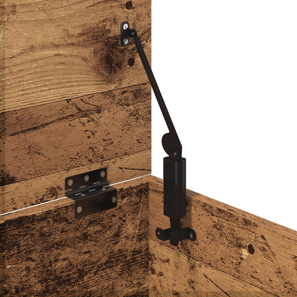 Storage Box With Lid Old Wood 60X42X46 Cm Engineered Wood