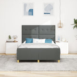 Bed Frame Dark Grey 160X200 Cm Fabric