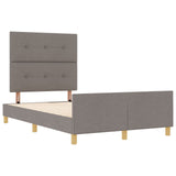 Bed Frame Taupe 120X200 Cm Fabric
