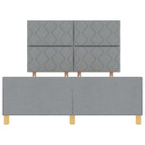 Bed Frame Light Grey 140X200 Cm Fabric