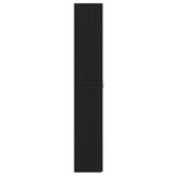 Black Oak Office Cabinet 60X32X190 Cm Made From Engineered Wood