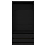 Black Oak Wardrobe - 100X50X200 Cm - Made From Engineered Wood