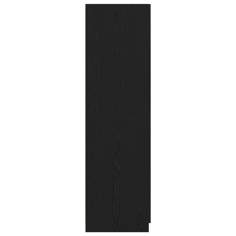 Black Oak Wardrobe 80X52X180 Cm Made Of Engineered Wood
