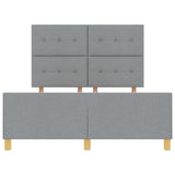 Bed Frame Light Grey 140X200 Cm Fabric