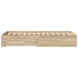 Bed Frame Sonoma Oak 90X190 Cm Engineered Wood