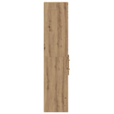 Highboard Black Oak 30X42,5X185 Cm Engineered Wood