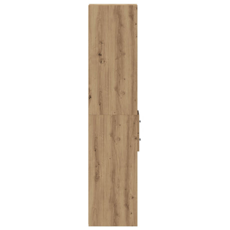 Highboard Black Oak 30X42,5X185 Cm Engineered Wood