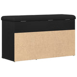 Storage Bench Black Oak 80X30X45 Cm Engineered Wood