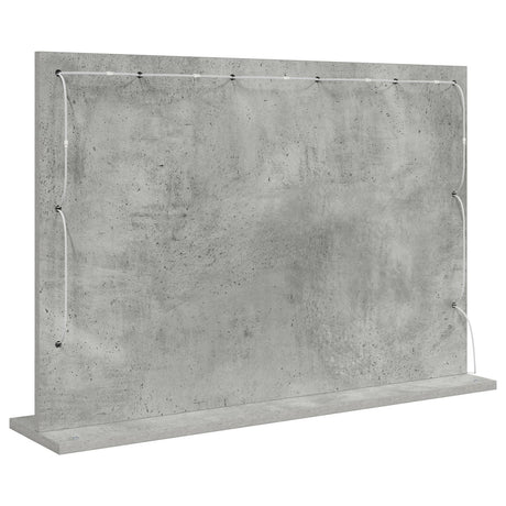 Vanity Mirror Concrete Grey Glass 80 X 55 X 18 Cm Mirror