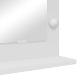 Vanity Mirror With Led Lights White 60X55X18 Cm