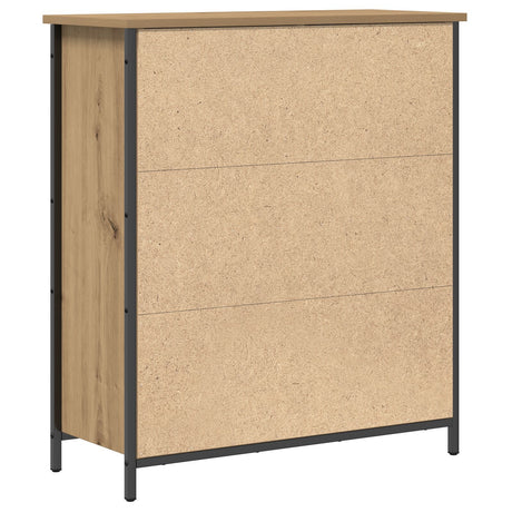 Sideboard Artisan Oak 70X30X80 Cm Engineered Wood And Steel